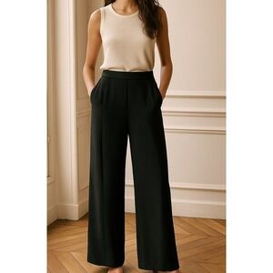 Indibrand Cropped‎ Wide Leg Culottes High Waist Career Pants